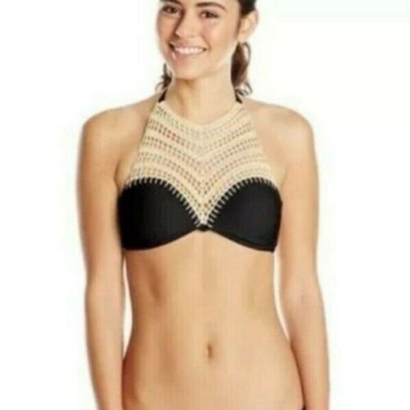 The Bikini Lab Halter Crochet Bikini Swim Top - Picture 9 of 9